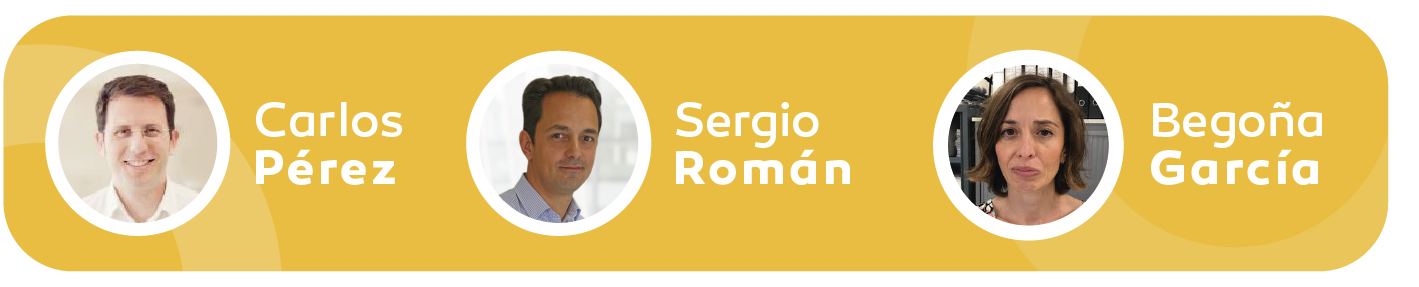 Sergio Román, Carlos Pérez y Begoña García