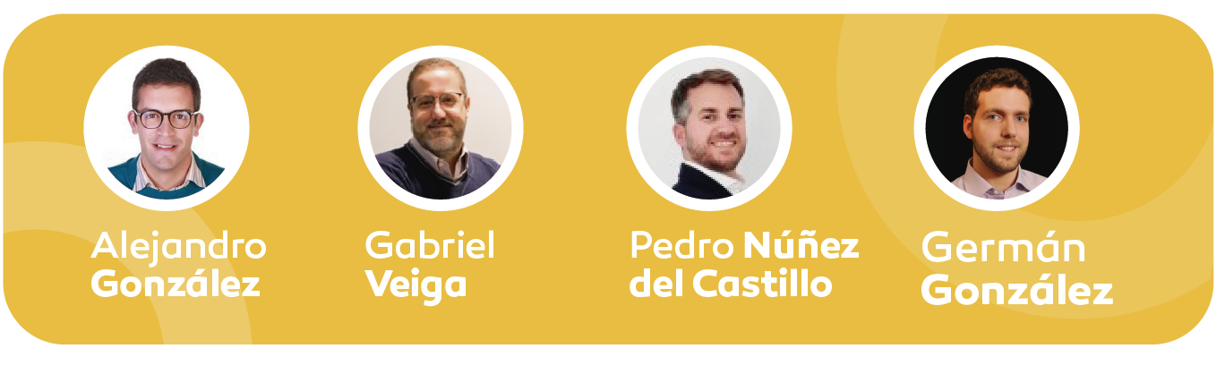 Alejandro González, Gabriel Veiga, Pedro Núñez y Germán González