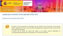 Ayudas Torres Quevedo y Doctorados Industriales para la contratación y formación de doctores en empresas