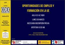 COEX coordina la jornada “Oportunidades de empleo y formación en la Unión Europea”