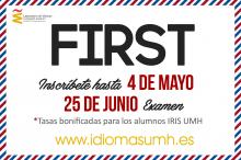 Último día de inscripción en el nivel FIRST de los exámenes Cambridge en el Laboratorio de Idiomas de la UMH