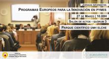 Jornada informativa sobre programas europeos para la innovación