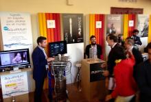 PLD Space de PCUMH presenta su motor cohete en el South Summit de Madrid inaugurado por Rajoy