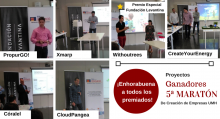Ganadores de la 5ª Maratón de Creación de Empresas de la UMH