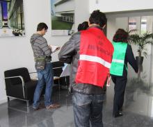Simulacro de incendio en Quórum IV
