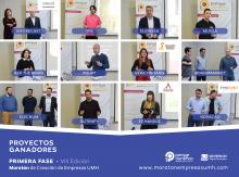 Los doce proyectos premiados pasarán a la segunda y última fase de este programa para emprendedores, en la que continuarán desarrollando sus iniciativas empresariales