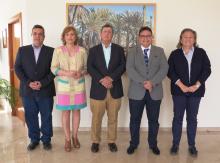 De izqda. a dcha. Manuel Jordán, Mercedes Sánchez, Jesús Pastor, Alfonso Ortega y Tonia Salinas