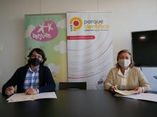 César Bernabéu y Tonia Salinas, de Berjuan y la Fundación UMH, respectivamente