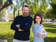 Emilio Santiago, director comercial; Estefanía Hurtado, directora ejecutiva