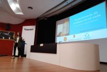 Aida Carrillo durante su presentación