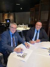 Alfonso Ortega y Antonio María Lorca firman el convenio