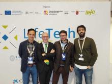 De izquierda a derecha: Sergio Román, Antonio Vilaplana, Pedro García e Ignacio Uzquiza, en el evento LifeTech Summit 2023 celebrado en Murcia