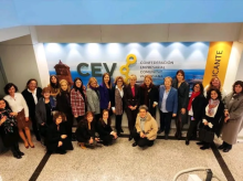 Las asistentes al evento, entre ellas Belén Lara y Tonia Salinas