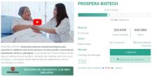 Página web de Capital Cell donde está ubicada la ronda de financiación.