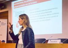 Mireia Orgilés, durante la presentación