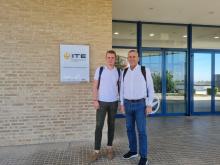 Los técnicos del Área de Desarrollo Empresarial del Parque Científico de la UMH Oleksiy Oprysny y José Ramón Gonzálvez 