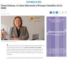 En Información | Tonia Salinas, 15 años liderando el Parque Científico de la UMH