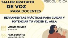Psicológica organiza un seminario para el cuidado de la voz de los docentes